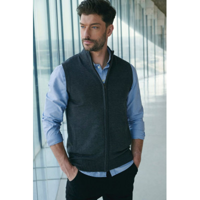 Men's sleeveless zip-up jumper